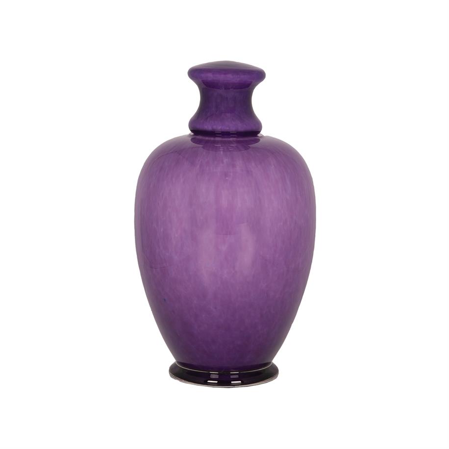Amphora Violet glass cremation urn